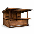 Kiosque bar de jardin en bois avec toit métallique - 2026