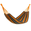 Hamac en coton à rayures orange/gris 220cm - 2026