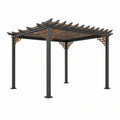 Pergola en métal noir et brun 300x400x250 cm - 2026