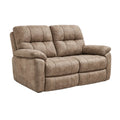 Canapé 2 places inclinable en tissu daim beige - 2026