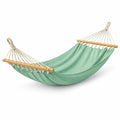 Hamac en coton avec barres en bois vert - 2026
