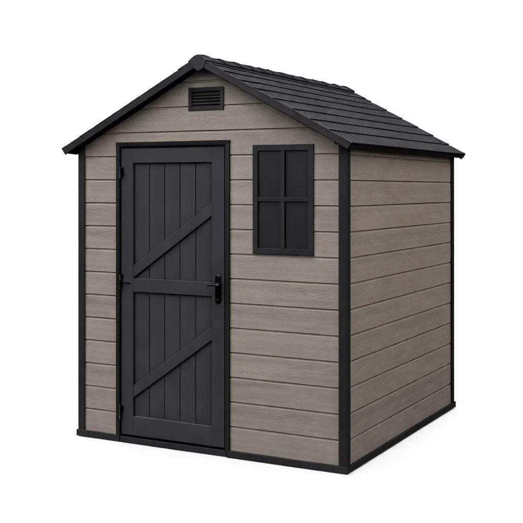 Abri de Jardin en Résine Gris et Noir 185 cm x 152 cm x 226 cm - 2026