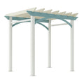 Pergola de jardin en métal blanc et bleu 300x300 cm - 2026