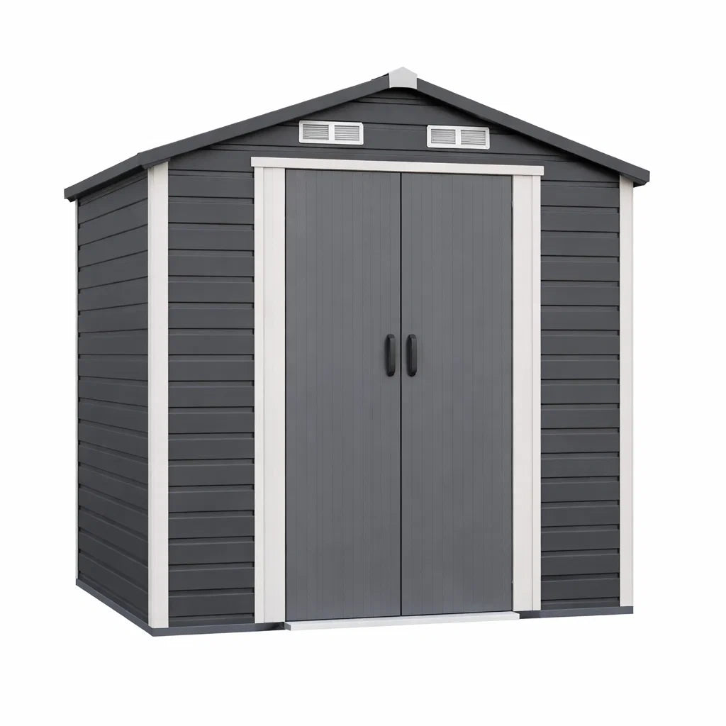 Abri de jardin en plastique polypropylène gris anthracite 185x152x226 cm - 2026