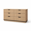 Commode en chêne clair avec 6 tiroirs 130x80x40 cm - 2026