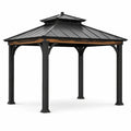 Pavillon en métal avec toit en acier galvanisé et aluminium 300x400 cm - 2026