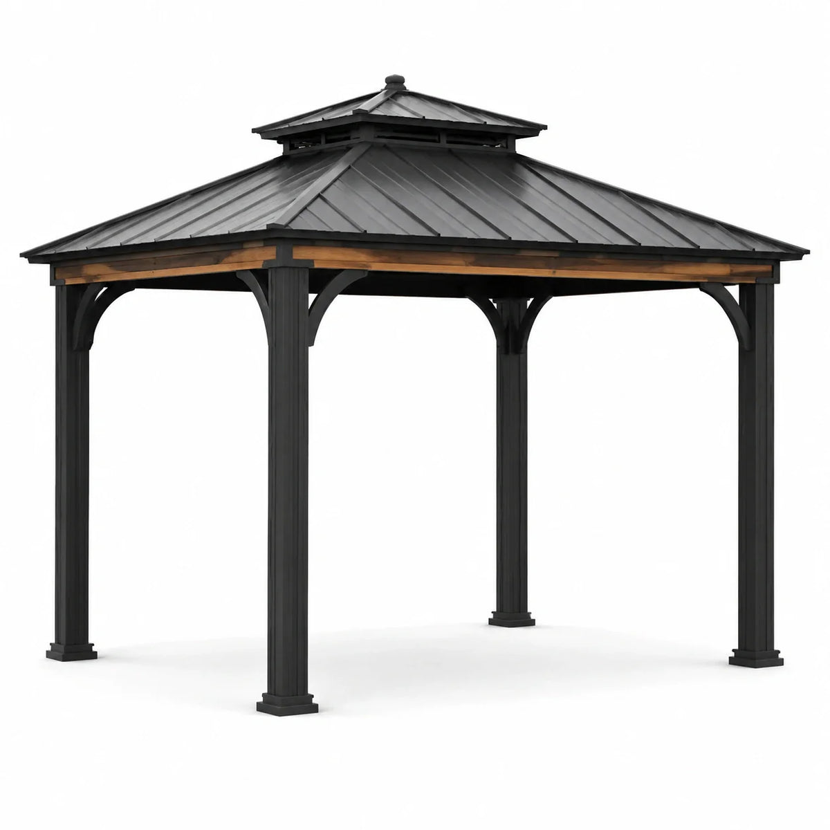 Pavillon en métal avec toit en acier galvanisé et aluminium 300x400 cm - 2026