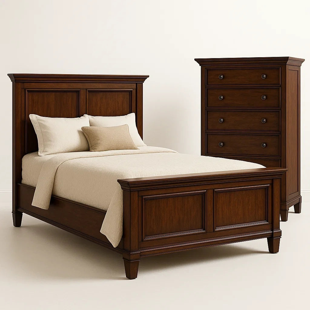 Structure de lit en bois avec commode 140x200 cm - 2026