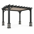 Pergola en aluminium avec toit en bois stratifié - 2026
