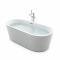 Baignoire autoportante en acrylique blanc et gris 170x75x58 cm - 2026