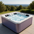 Spa extérieur carré en acrylique avec jets de massage et chauffage 200cm x 200cm x 90cm Blanc/Violet - 2026