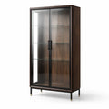 Vitrine en bois avec portes en verre trempé - 2026