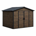 Abri de jardin en composite brun 180 x 200 x 120 cm - 2026