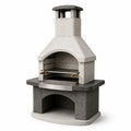 Barbecue en pierre avec grille en acier inoxydable 120x65x210 cm gris marbre - 2026