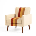 Fauteuil en tissu polyester avec pieds en bois - 2026