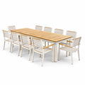 Ensemble table et chaises en teck et aluminium avec 8 chaises - 2026