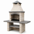 Barbecue en béton pour extérieur avec grille en acier inoxydable 100x70x230 cm - 2026