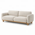 Canapé 3 places en tissu avec base en bois de chêne 220 cm - 2026