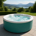 Spa Extérieur avec Jets de Massage en Acrylique, 6 Places, Diamètre 200 cm, Vert - 2026