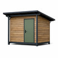 Abri de jardin en bois et acier vert et noir - 2026