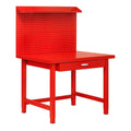 Établi en métal rouge avec panneau perforé et tiroir 120x60x150 cm - 2026