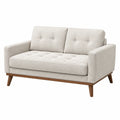 Canapé 2 places en bois et tissu beige - 2026