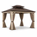 Pavillon en aluminium avec toit en acier et rideaux en polyester - 2026