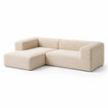 Canapé d angle modulable en velours côtelé beige - 2026