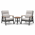 Ensemble de détente avec 2 chaises en aluminium et table basse en bois - 2026