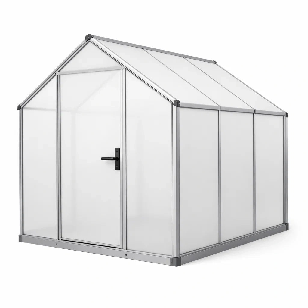 Serre rectangulaire en aluminium et polycarbonate - 2026