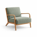 Fauteuil bois et tissu vert - 2026