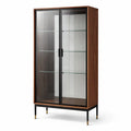 Vitrine en bois et métal avec portes en verre trempé - 2026