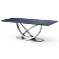 Table à manger en verre et acier inoxydable 200x100x75 cm - 2026