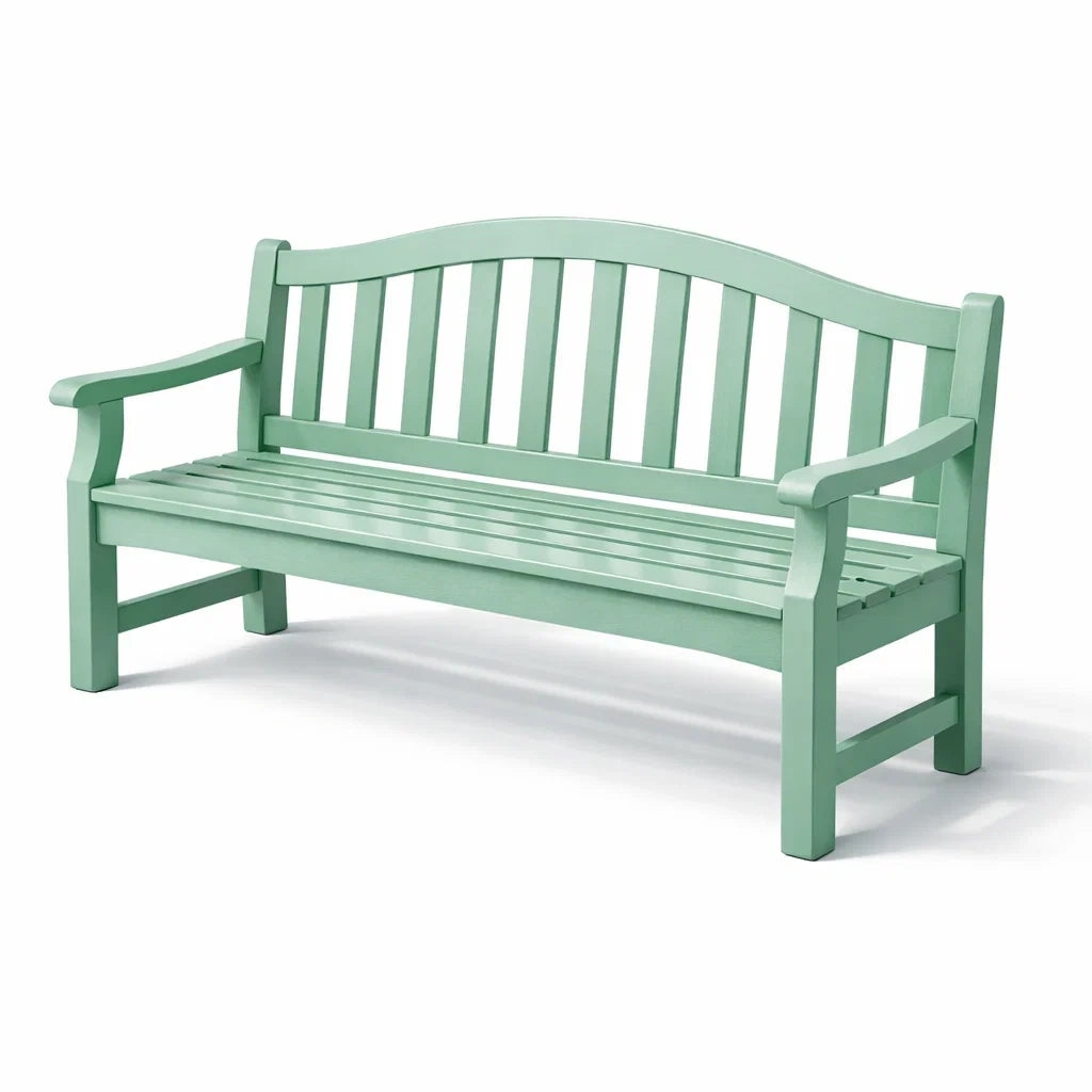 Banc de jardin en bois vert clair - 2026