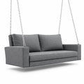 Balancelle de porche en tissu gris avec coussins - 2026