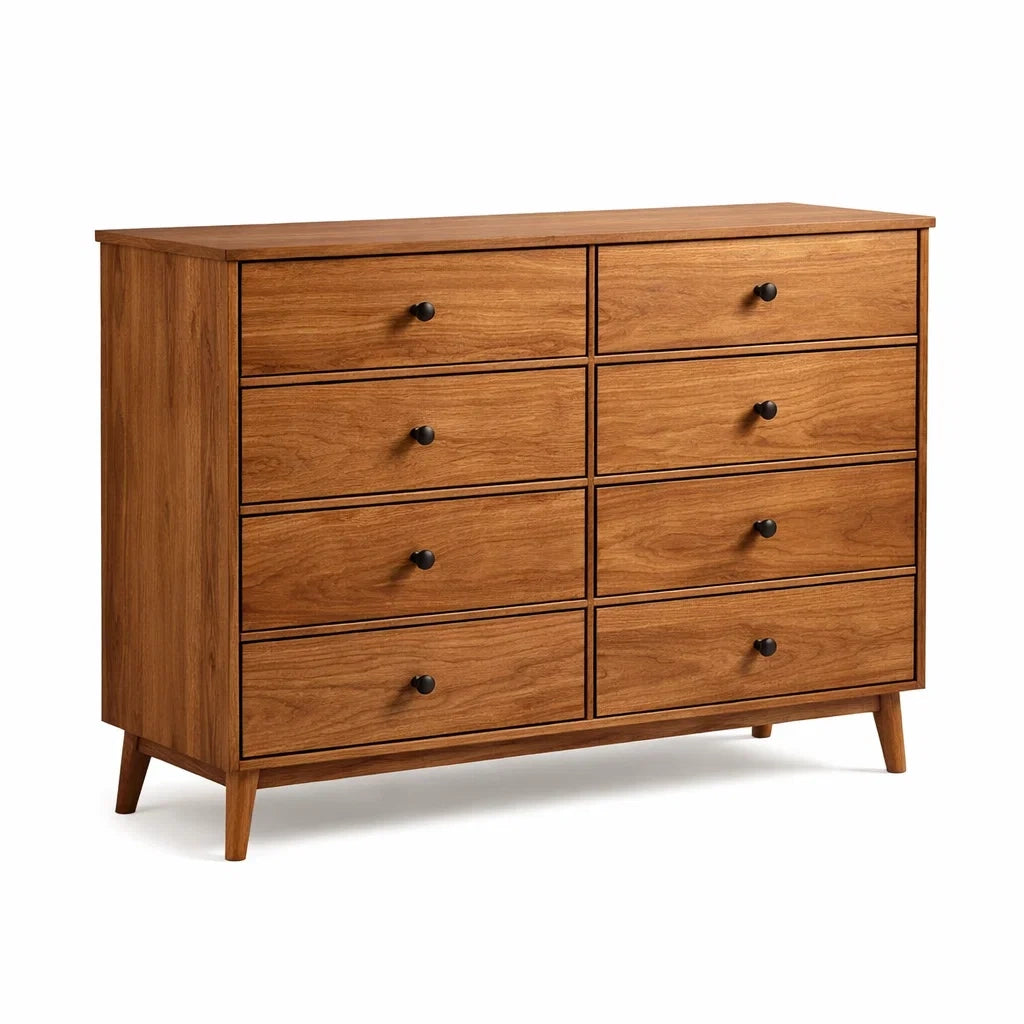 Commode en bois avec 8 tiroirs - 2026