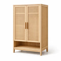 Armoire en bois avec portes en rotin - 2026