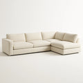 Canapé d'angle en tissu Beige 270x160x85 cm - 2026