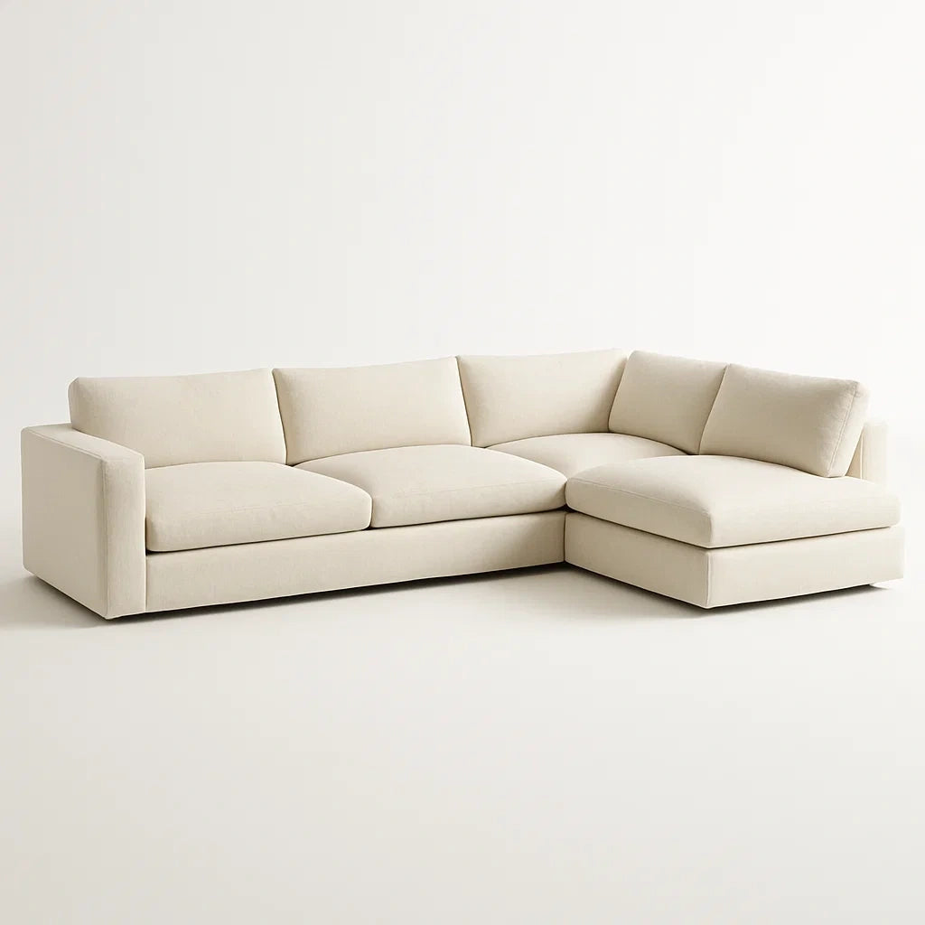 Canapé d'angle en tissu Beige 270x160x85 cm - 2026