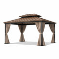 Pavillon en aluminium et polyester taupe - 2026