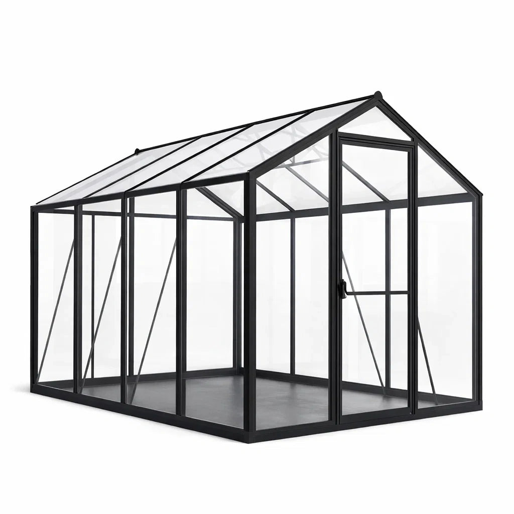 Serre en aluminium et polycarbonate noire 250x190x195 cm - 2026