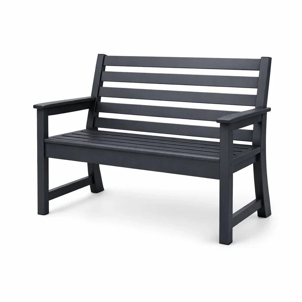 Banc de jardin en plastique noir - 2026