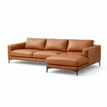 Canapé d’angle en cuir marron 228x152x85 cm - 2026