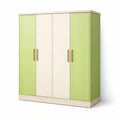 Armoire en bois vert et beige avec quatre portes 180x150x60 cm - 2026