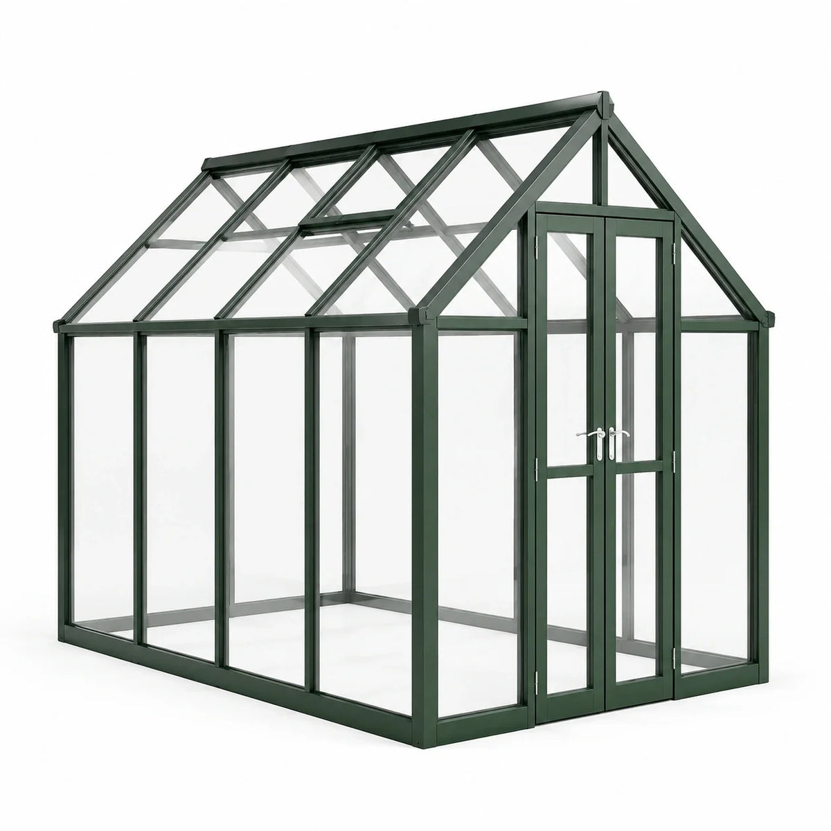 Serre de jardin en aluminium et verre trempé 300x200x250 cm vert - 2026