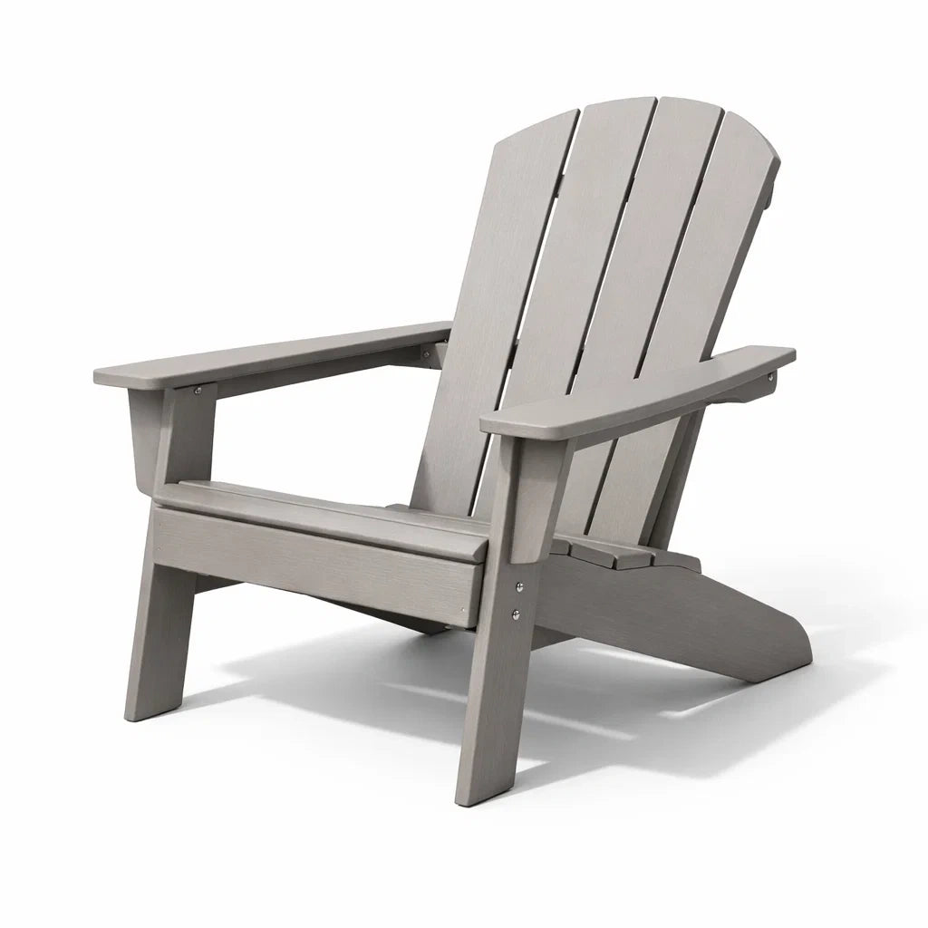 Chaise adirondack en résine plastique grise pour extérieur - 2026