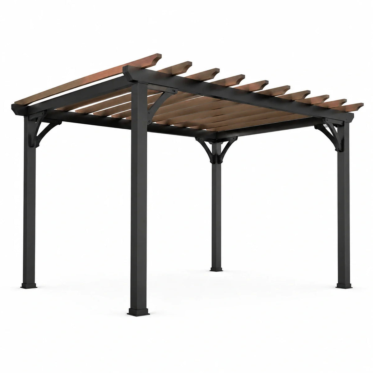 Pergola en aluminium et bois noir 300x400 cm - 2026