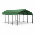 Abri de voiture métallique avec couverture en polyéthylène 600 x 300 x 280 cm vert - 2026