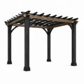 Pergola extérieure en aluminium et bois de cèdre 3x3 m - 2026