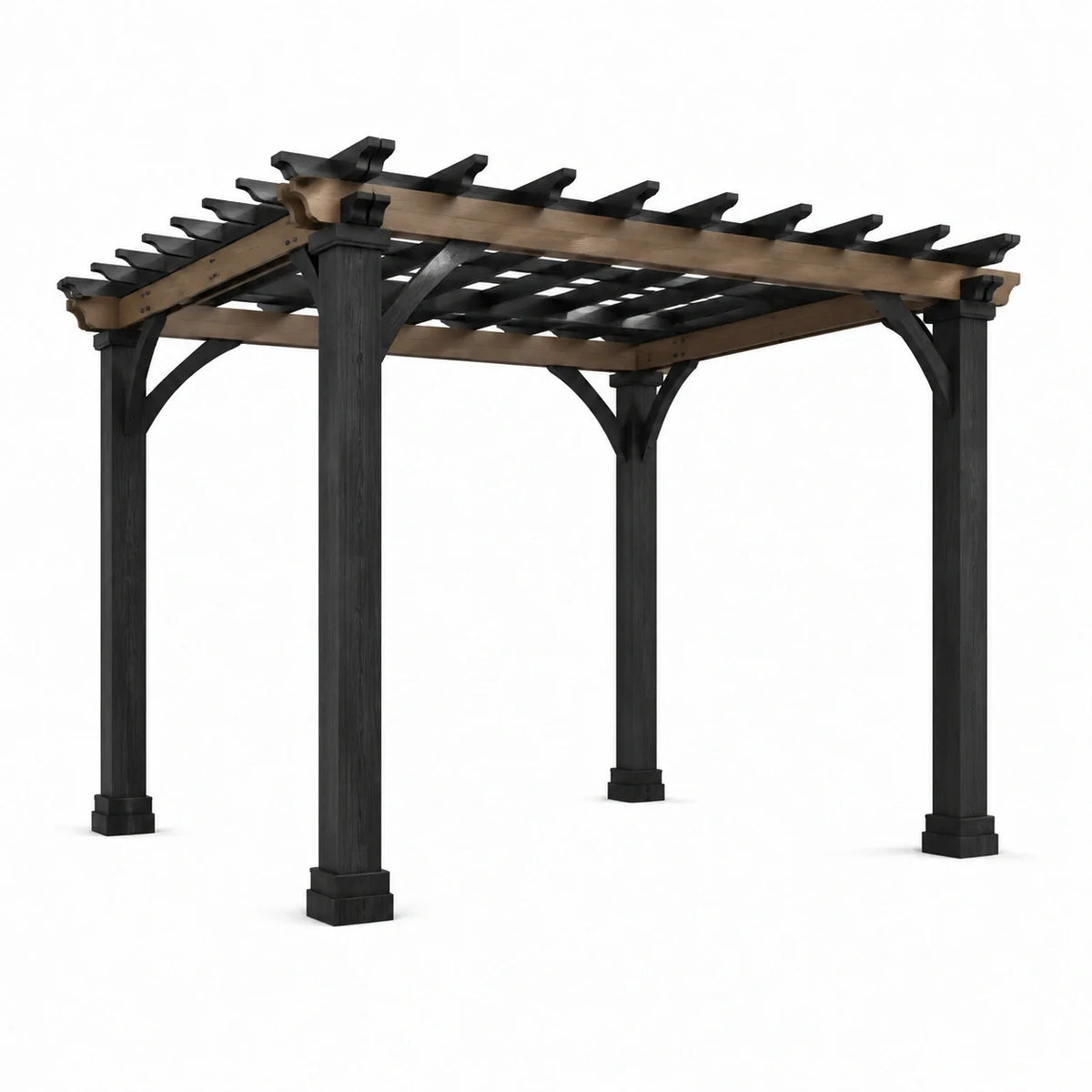 Pergola extérieure en aluminium et bois de cèdre 3x3 m - 2026